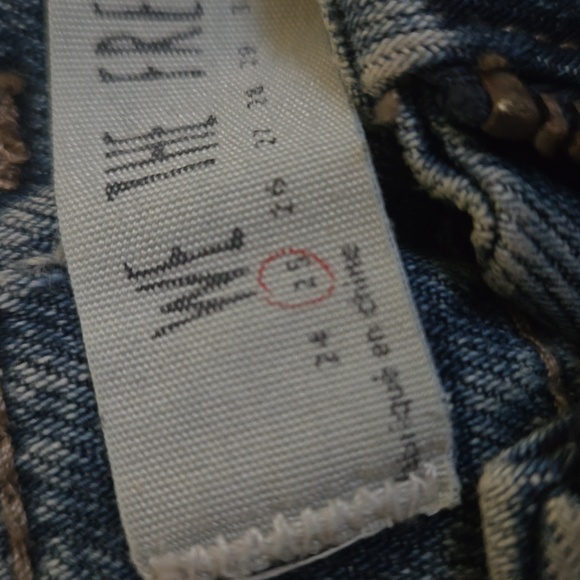 WE THE FREE Womens Denim Frayed Hem Zip It Up Mini Skirt 25 Blue - Picture 3 of 4